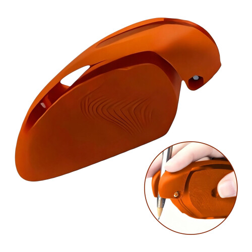 Aide au dessin d'écriture en plastique à poignée-orange1 2