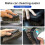 Ergonomic Handle Design Car Interior Detailing Brush Make-Blue 3