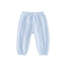 (2-3 Years, Sky Blue) Toddler Baby Boy Striped Pants Elastic Waist Trousers Casual Bottoms for Summer Spring Fall