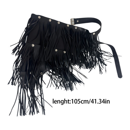Multi Purpose Hip Scarf Tassels Trim Belt PU Material Universal 2