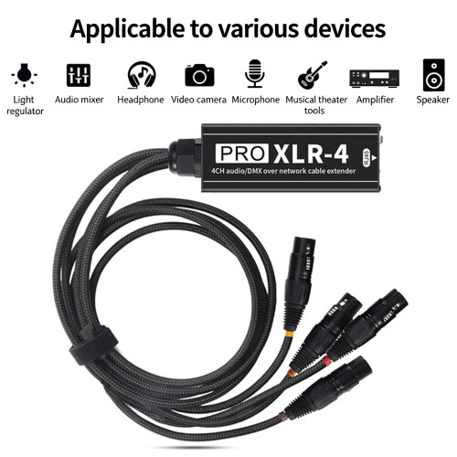 4 Channel XLR Balun Auditory Converter Compactly Design-6.35 2