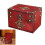 Handcrafted Wooden Keepsakes Box With-red retro three digi 3