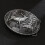 Stylish Oval Belt Buckle Belt Clasp 3d Embossed-ancient silver 6