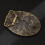 Stylish Oval Belt Buckle Belt Clasp 3d Embossed-ancient silver 7
