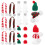 Gingerbread Man Containers with Lids Plastic Fabric 10 pcs 1