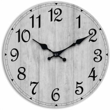 10 Inch Silent Wooden Wall Clock – Rustic Grey MDF