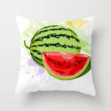 Cotton Linen Pillow Case Watermelon Banana Print 2 pcs