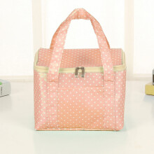 Bolsa térmica de picnic a rayas VOSS con aislamiento para el almuerzo.