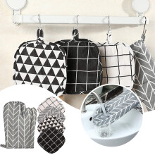 Oven Mitts Set 6-Piece Heat-Resistant Kitchen Pot Holders