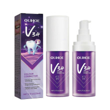 V34 purple whitening toothpaste tartar yellow smoke tooth repair teeth oral