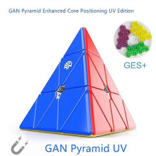 (GAN Pyramid UV) GAN Pyramid 3x3 Magnetic Pyramid cube GAN pyramid M 3x3x3 Speed cube puzzle cube Magnet Magic cube GAN pyramid UV Magnetic cube