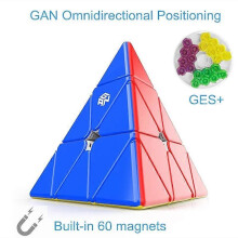 (Enhanced Edition) GAN Pyramid 3x3 Magnetic Pyramid cube GAN pyramid M 3x3x3 Speed cube puzzle cube Magnet Magic cube GAN pyramid UV Magnetic cube