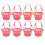 Red Fruit Storage Baskets with Handles10Set 1
