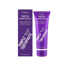 Purple toothpaste daily gentle care to remove tooth stains and odors, care for