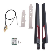 Wi-Fi 6E Wireless Card 2400Mbps Bluetooth 5.2 Kit ,with 10DBi Antenna