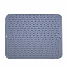 Tapis égouttoir à vaisselle en silicone 20 x 20 x 2 cm