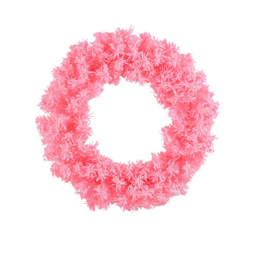 Spring Wreath Pink Artificial Blossom 16 Inch 1