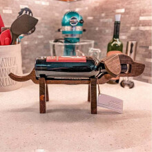Wooden Animal Wine Bottle Holder Stand