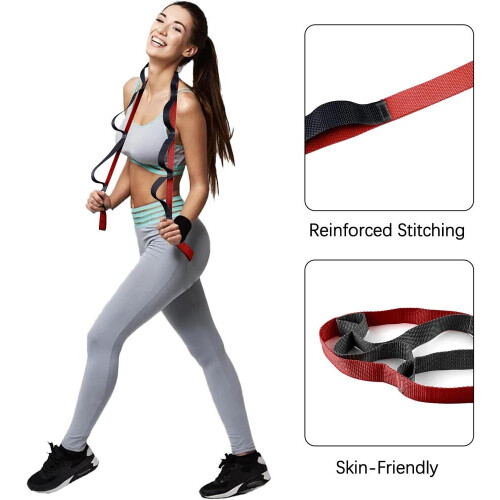 10 θηλιές γιόγκα stretching ιμάντα μη ελαστική γυμναστικής για φυσικοθεραπεία 2