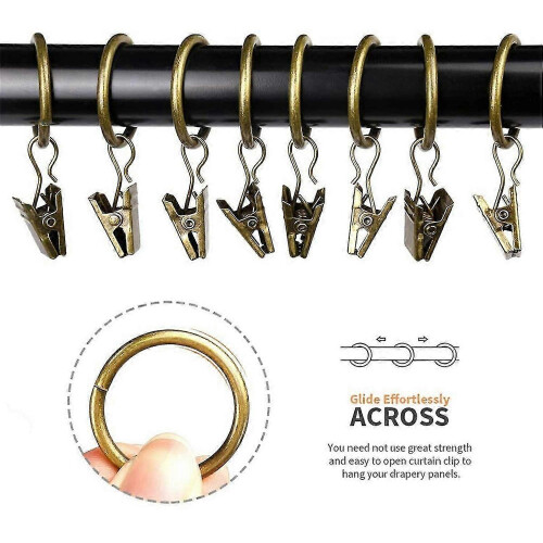 40 Pack Vintage Curtain Clips, Strong Metal Decorative 2