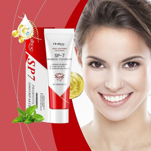 Probiotic toothpaste protects teeth hygiene, gently cleans surface stains and 1