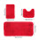 Badematten, einfarbig, rutschfest, 3er-Pack 5