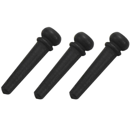 6Pcs Black Ebony Shell Guitar Bridge Bone Pins Set with Abalone Dot 1