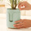Zelfwaterende plastic bloempot – groen, 12x15 cm 4