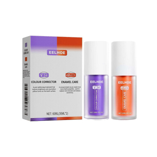 V34 toothpaste purple orange toothpaste clean teeth tooth stains dental care
