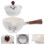 Ceainic ceramic cu mâner lateral din lemn, design cireș 5