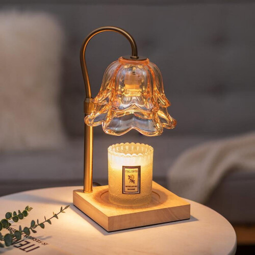Liljekonval lysvarmerlampe med 2 pærer 2