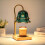 Blomsterlysvarmerlampe med glasliljedesign, 2 pærer, 5