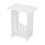 White PVC Nightstand with Open Shelf 1 Piece 2