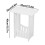 White PVC Nightstand with Open Shelf 1 Piece 3