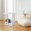 White PVC Nightstand with Open Shelf 1 Piece 4