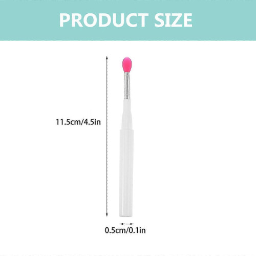 Assorted Color Silicone Lip Brush Makeup Accessory 10Pcs with Lid 1