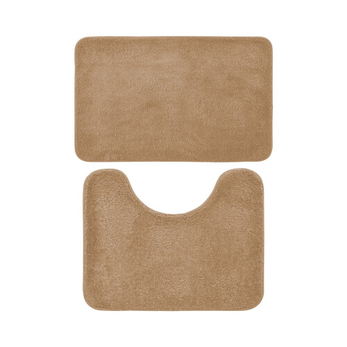 Bathroom Floor Mats Set Non-Slip Microfiber2-Piece 1