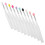 Assorted Color Silicone Lip Brush Makeup Accessory 10Pcs with Lid 3