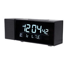 Digitale Weckuhr 3,94-Zoll LED Schwarz 6 Alarme