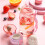 Rosa vattenflaska, 400 ml, bred mun med sil 4