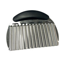 (wooden handle) Stainless Steel Crinkle Cut French Fry Cutter Potato Slicer Onion Wave Chopper Kitchen Tool