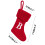 Roter Weihnachtsstrumpf mit gesticktem Anfangsbuchstaben, Polyester, 9,5 3
