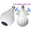 Luminária LED em formato de floco de neve com rotação automática, soquete E27, 4W 2