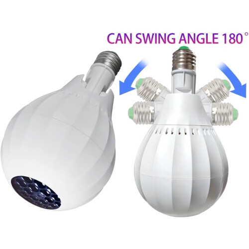 Luminária LED em formato de floco de neve com rotação automática, soquete E27, 4W 1