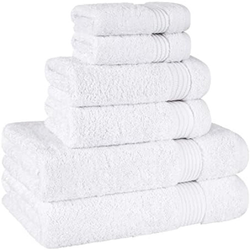 Conjunto de 6 toalhas de algodão turco – 600 g/m², OEKO-TEX 2