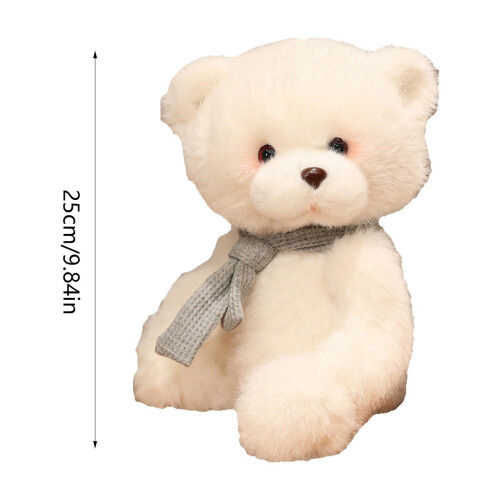 Plüschteddybär mit Schal, 23 cm, 4 Farben 2