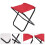 1Pcs Household Folding Stool Compact Foldable Stool Steel Cloth Red Rectangular for Home Use 7