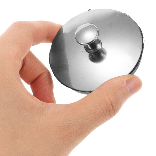 Bouchon d'évier de cuisine en acier inoxydable argenté (1 pièce) 2