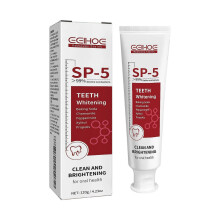 Teeth whitening toothpaste removes stains and yellow teeth, freshens breath