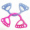 Workout Bands Elastic Pull Rope for Fitness 2Pcs Pink Silicone Resistance 4